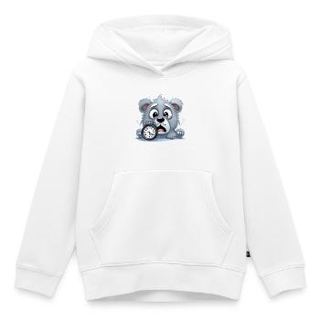 Kuschelhund mit Wecker - Kinder Premium Organic Hoodie - Weiß - Vorne - AI Model Kid Female (0cm)