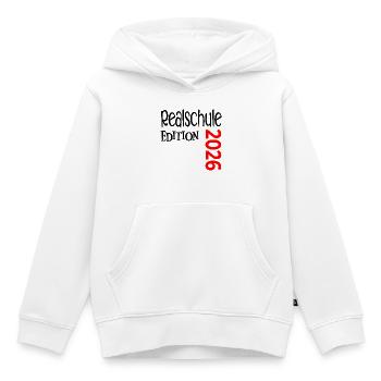 Certificat de fin d’études secondaires 2026 Fin d’études secondaires - Sweat Premium à capuche enfant bio - blanc - Devant - AI Model Kid Female (0cm)