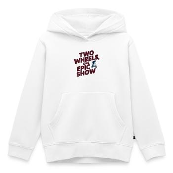 Künstlerischer Fahrstil - Kinder Premium Organic Hoodie - Weiß - Vorne - AI Model Kid Female (0cm)