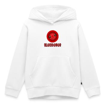 Blood donor - Kids Premium Organic Hoodie - white - Front - AI Model Kid Female (0cm)