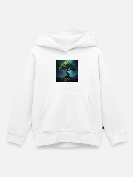 Bunter Baum des Lebens. - Kinder Premium Organic Hoodie - Weiß