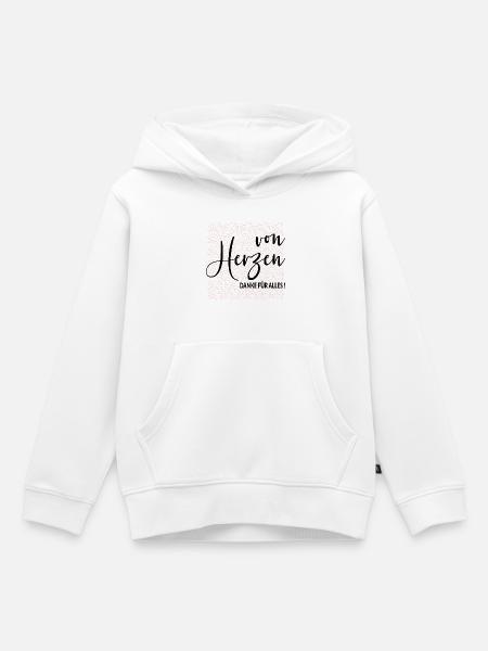 Von Herzen Danke - Kinder Premium Organic Hoodie - Weiß