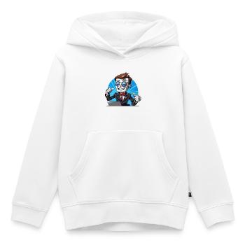 Robot streamer in a suit - Kids Premium Organic Hoodie - white - Front - AI Model Kid Female (0cm)