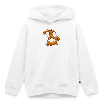 Bretzels de Bavière | Bavière robuste - Sweat Premium à capuche enfant bio - blanc - Devant - AI Model Kid Female (0cm)