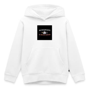 Ich trinke Kaffee, du Problemen - Kinder Premium Organic Hoodie - Weiß - Vorne - AI Model Kid Female (0cm)