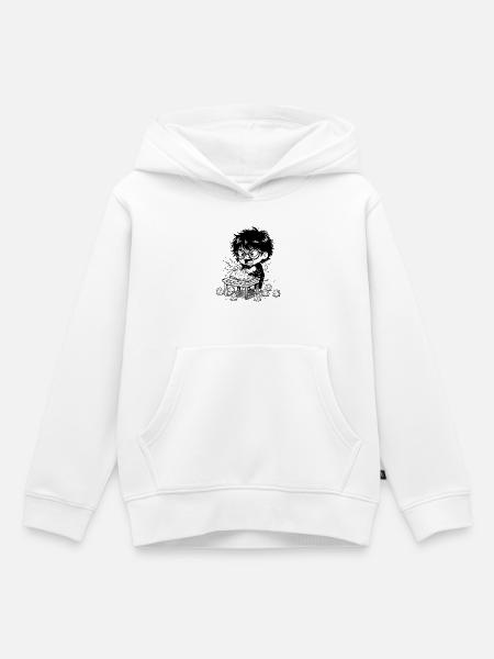 Child Anger Zerrissen Buchstudien - Kinder Premium Organic Hoodie - Weiß