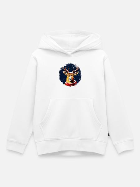 Hirsche Fans - Kinder Premium Organic Hoodie - Weiß