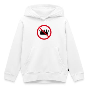 Keine Könige! (Protestschild / POS 2C) - Kinder Premium Organic Hoodie - Weiß - Vorne - AI Model Kid Female (0cm)