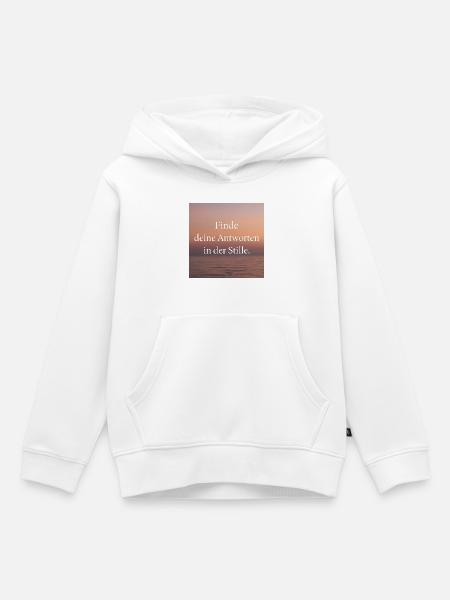 Antworten in der Stille - Kinder Premium Organic Hoodie - Weiß