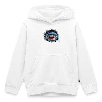 Conception de l’épidémie de requins de rupture - Sweat Premium à capuche enfant bio - blanc - Devant - AI Model Kid Female (0cm)