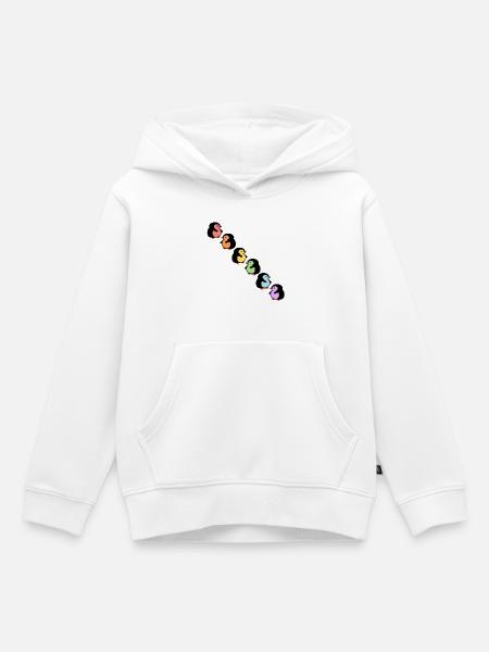 Inklusion Vielfalt Pinguine - Kinder Premium Organic Hoodie - Weiß