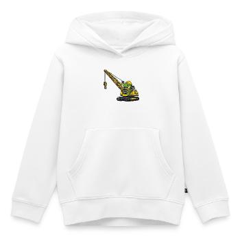 Süßer Dino Kranführer - Kinder Premium Organic Hoodie - Weiß - Vorne - AI Model Kid Female (0cm)