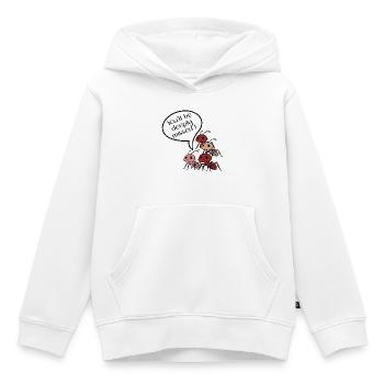 Adieu collègues Fourmis - Sweat Premium à capuche enfant bio - blanc - Devant - AI Model Kid Female (0cm)