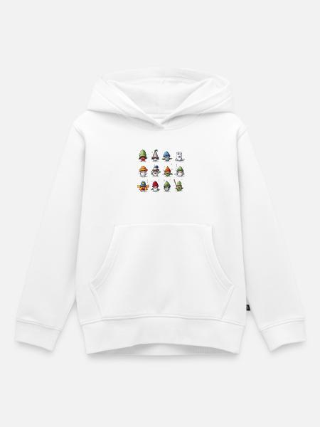 Bunte Wichtel Kollektion - Kinder Premium Organic Hoodie - Weiß