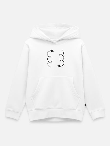 Kreislauf Pfeile - Kinder Premium Organic Hoodie - Weiß