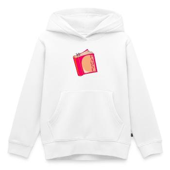 Pause de lecture - Sweat Premium à capuche enfant bio - blanc - Devant - AI Model Kid Female (0cm)