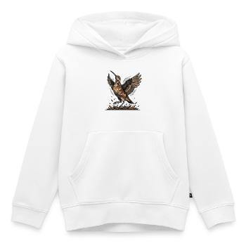 Woodcock Wild Nature Forest Take-off - Kids Premium Organic Hoodie - white - Front - AI Model Kid Female (0cm)