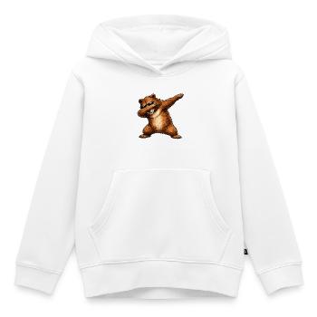 Dabbing Braunbär - Kinder Premium Organic Hoodie - Weiß - Vorne - AI Model Kid Female (0cm)