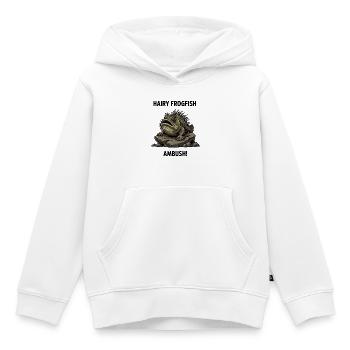 Haarige Muschizes, hinterhalten Froschfische Schwarzes Meer in einen Hinterhalt - Kinder Premium Organic Hoodie - Weiß - Vorne - AI Model Kid Female (0cm)