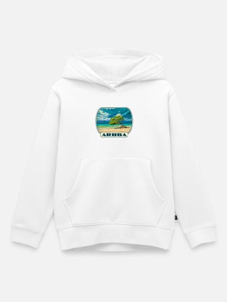 Aruba - Kinder Premium Organic Hoodie - Weiß