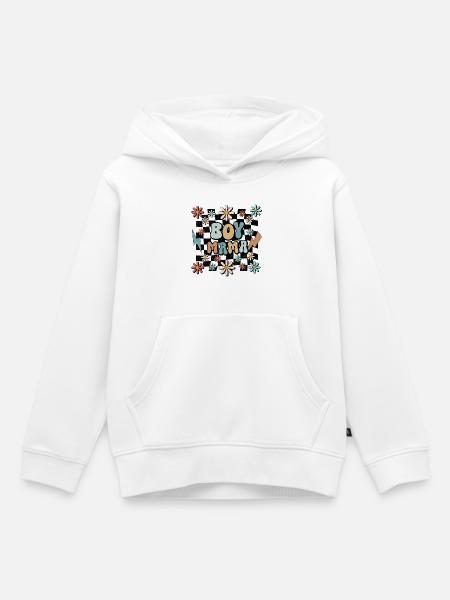 Boy Mama Blumen Muster Mutter Schwangerschaft - Kinder Premium Organic Hoodie - Weiß