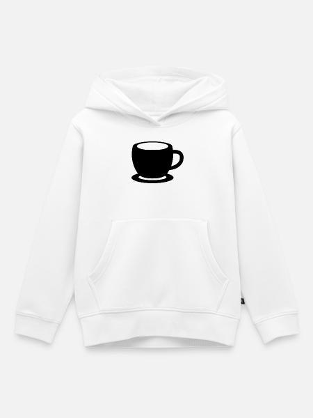 Tea Cup - Kinder Premium Organic Hoodie - Weiß