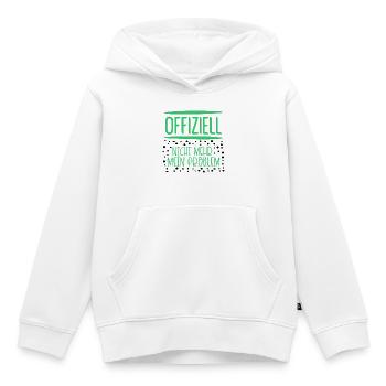 Verantwortung Probleme - Kinder Premium Organic Hoodie - Weiß - Vorne - AI Model Kid Female (0cm)