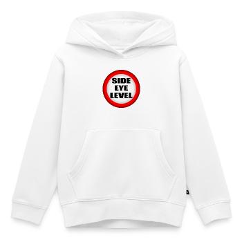 Side Eye Level - Kids Premium Organic Hoodie - white - Front - AI Model Kid Female (0cm)
