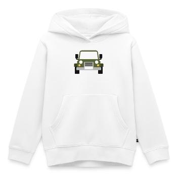 Véhicule tout-terrain - Sweat Premium à capuche enfant bio - blanc - Devant - AI Model Kid Female (0cm)