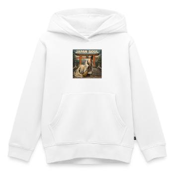 Japanisches Onagadori Shinto-Mönch-Design - Kinder Premium Organic Hoodie - Weiß - Vorne - AI Model Kid Female (0cm)
