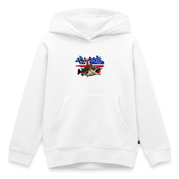 Iceland Cod Fishing - Kids Premium Organic Hoodie - white - Front - AI Model Kid Female (0cm)