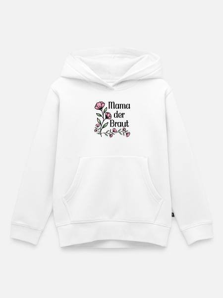 Hochzeitsblumen Mama der Braut - Kinder Premium Organic Hoodie - Weiß