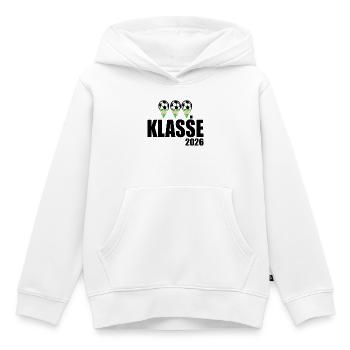 Football 3e Grade 2026 - Sweat Premium à capuche enfant bio - blanc - Devant - AI Model Kid Female (0cm)