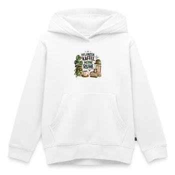 Plantes - Café - Tranquillité - Sweat Premium à capuche enfant bio - blanc - Devant - AI Model Kid Female (0cm)