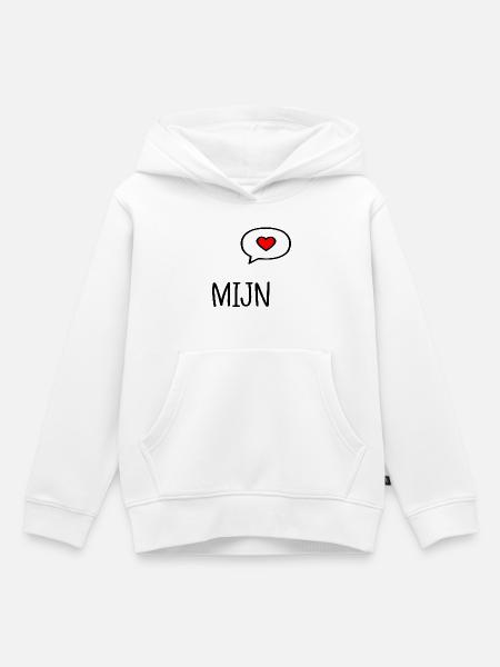 Beziehungsherz – Englisch My - Kinder Premium Organic Hoodie - Weiß