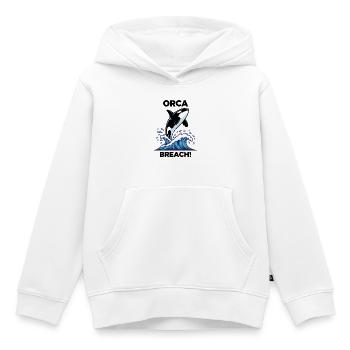 Schwertwal-Durchbruch-Seeorca - Kinder Premium Organic Hoodie - Weiß - Vorne - AI Model Kid Female (0cm)