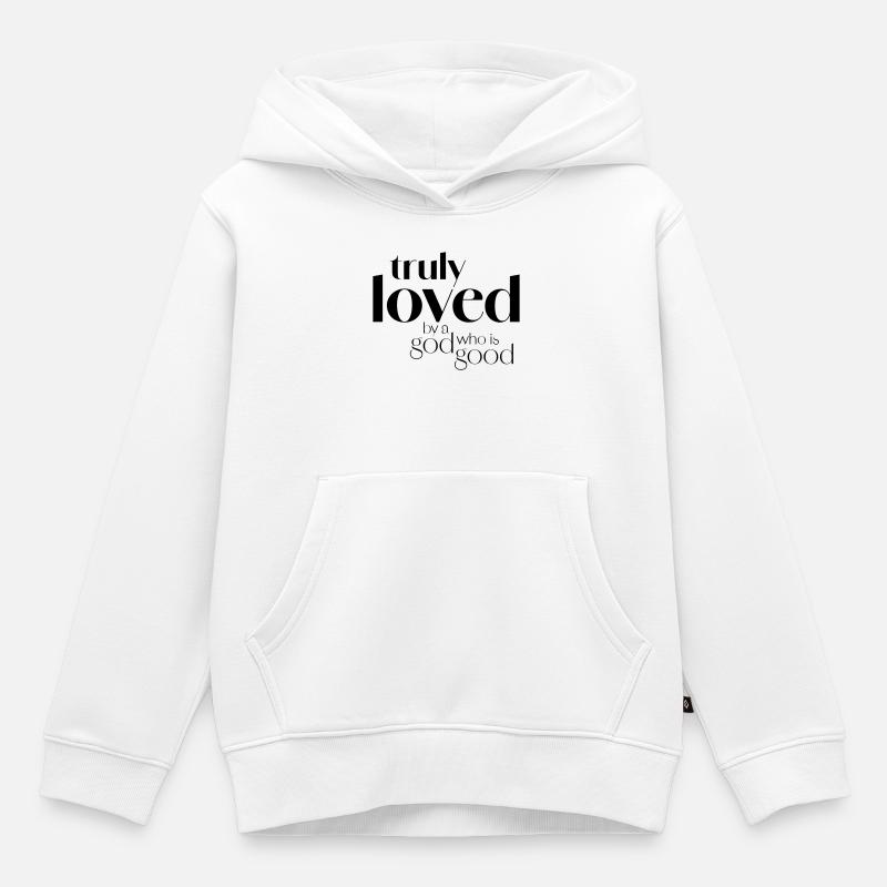 VraimentAimé - Sweat Premium à capuche enfant bio - blanc
