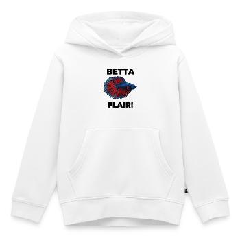 Fighting Fish Betta Flair Aquarium - Kids Premium Organic Hoodie - white - Front - AI Model Kid Female (0cm)