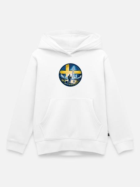 Schweden Angler - Kinder Premium Organic Hoodie - Weiß
