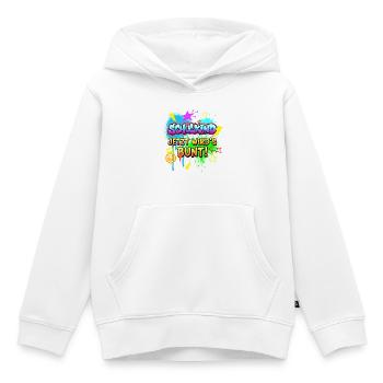 Schulkind Jetzt wird's bunt! - Graffiti Design - Kinder Premium Organic Hoodie - Weiß - Vorne - AI Model Kid Female (0cm)