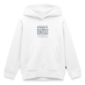 Auserwählt Gesegnet Vergeben Erlöst - Kinder Premium Organic Hoodie - Weiß - Vorne - AI Model Kid Female (0cm)