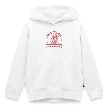 Fraîchement fait maison sur une chaise longue - Sweat Premium à capuche enfant bio - blanc - Devant - AI Model Kid Female (0cm)