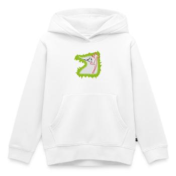 Kickschuss Fußballer Stürmer - Kinder Premium Organic Hoodie - Weiß - Vorne - AI Model Kid Female (0cm)