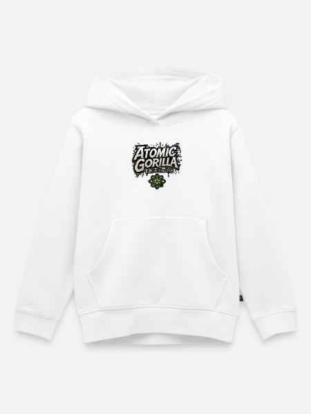 Réévolution du gorille atomique - Sweat Premium à capuche enfant bio - blanc