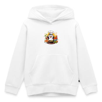 Kitchen Penguin Culinary Art - Kids Premium Organic Hoodie - white - Front - AI Model Kid Female (0cm)