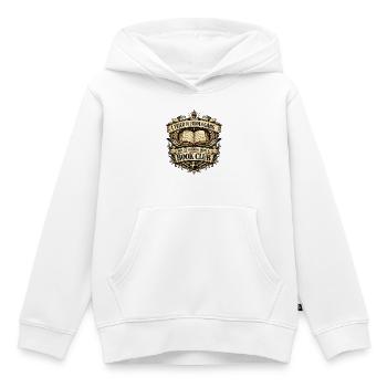 Vintage Book Club Crest – Gang Saying Shirt - Kids Premium Organic Hoodie - white - Front - AI Model Kid Female (0cm)