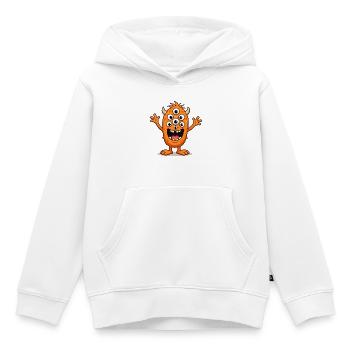 Orange Monster mit vielen Augen - Kinder Premium Organic Hoodie - Weiß - Vorne - AI Model Kid Female (0cm)