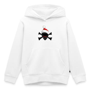 Evil Santa Skull Dark Christmas - Kinder Premium Organic Hoodie - Weiß - Vorne - AI Model Kid Female (0cm)