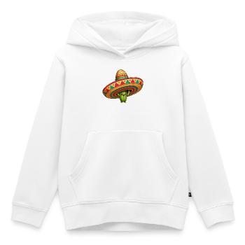 Cactus Sombrero Fiesta - Sweat Premium à capuche enfant bio - blanc - Devant - AI Model Kid Female (0cm)
