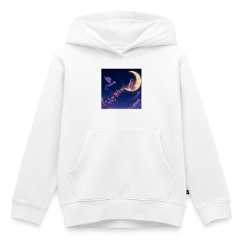 Moonlight Dragon Blossom - Kids Premium Organic Hoodie - white - Front - AI Model Kid Female (0cm)